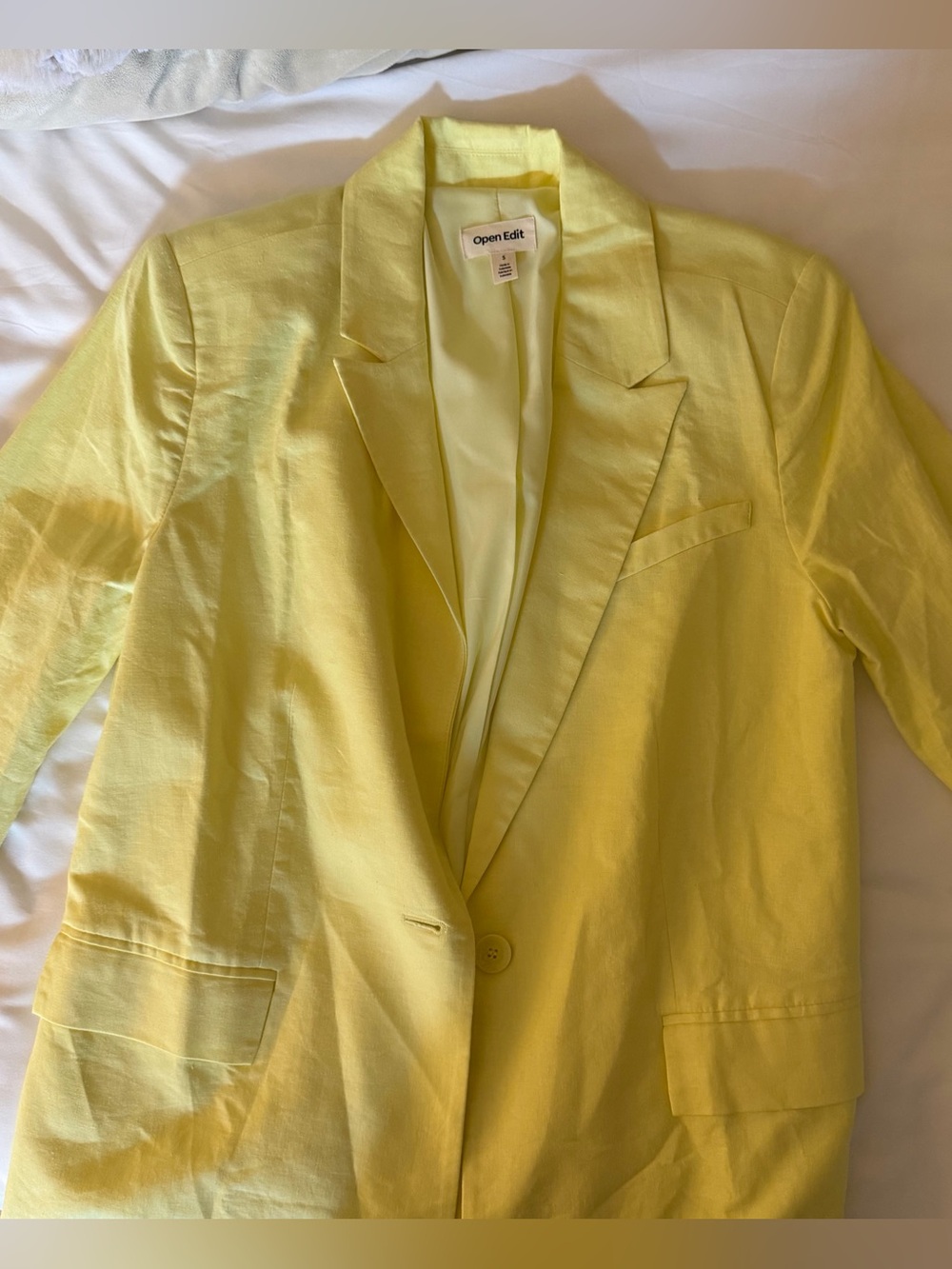 Open Edit Linen Blazer